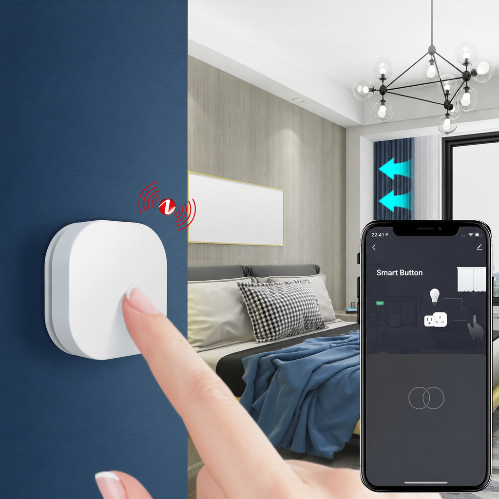 Tuya Zigbee Scene Switch | Wireless Smart Button Remote (Tap/Double-Tap/Hold)