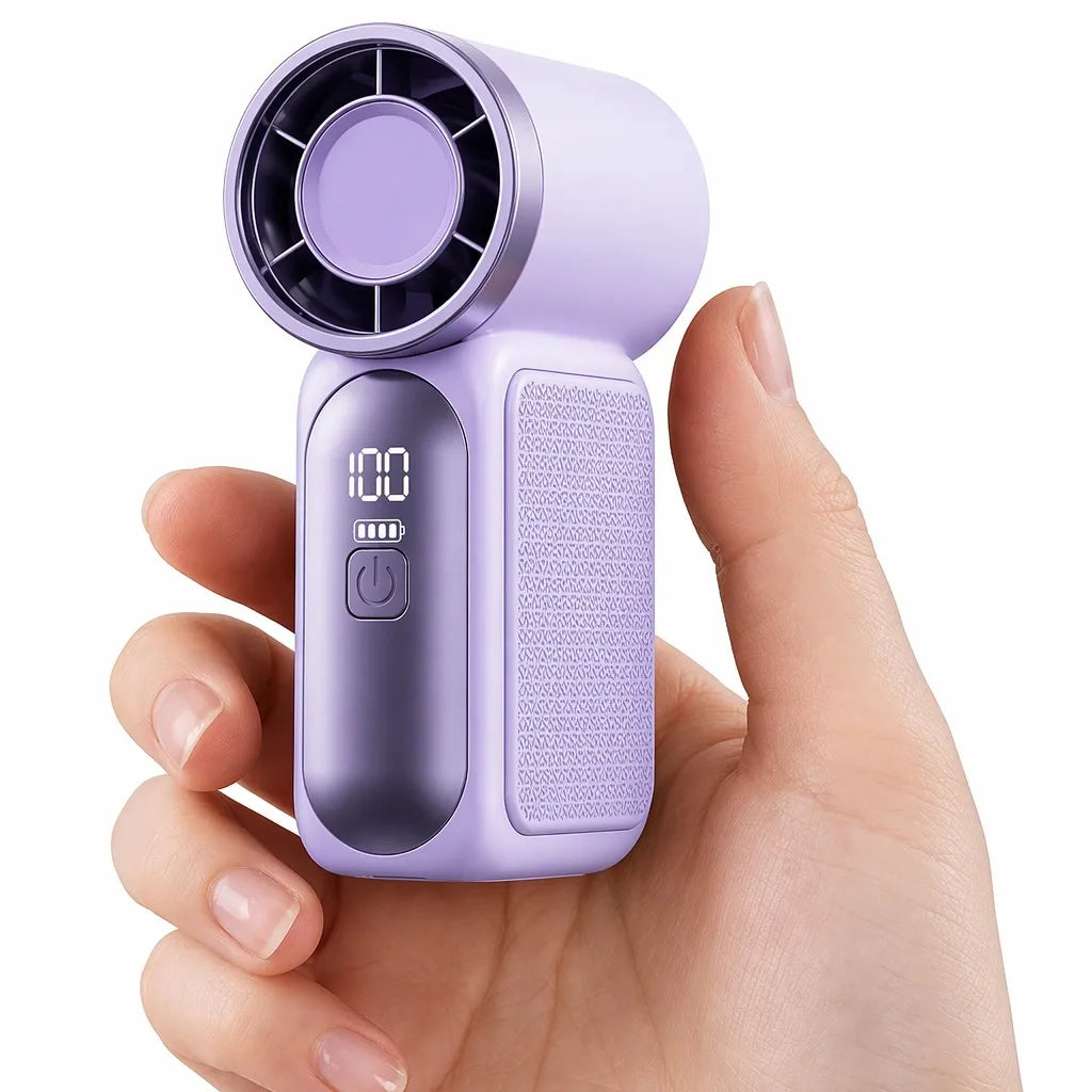 TurboHandheld Fan - 100 Speed Digital Display