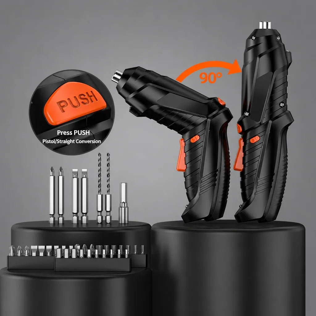 Cordless Electric Screwdriver Set | Mini Power Tool Kit