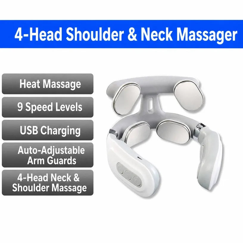 Neck Massager | Smart Pulse Electric Therapy Cervical Care - translated EN image