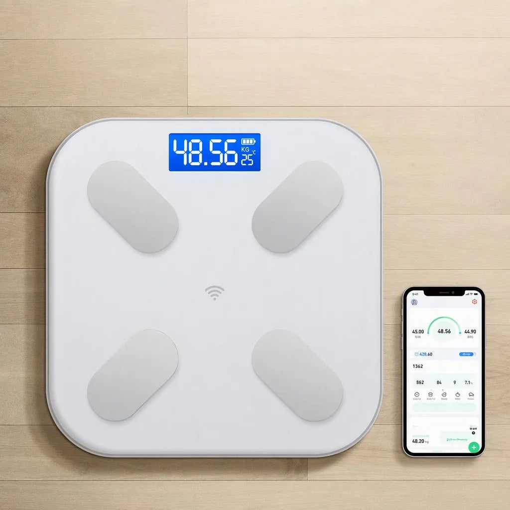 Smart Body Fat Scale - BIA sensor digital bathroom weight scale
