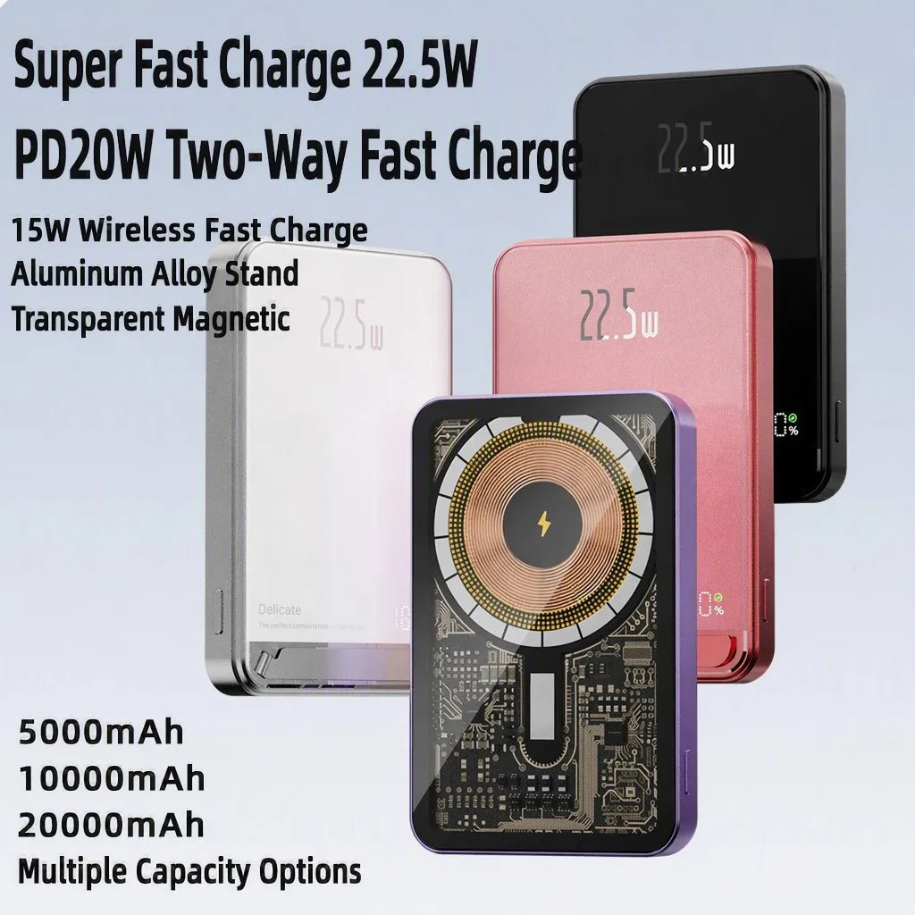 Magsafe Magnetic Wireless Power Bank 20000mAh - front view