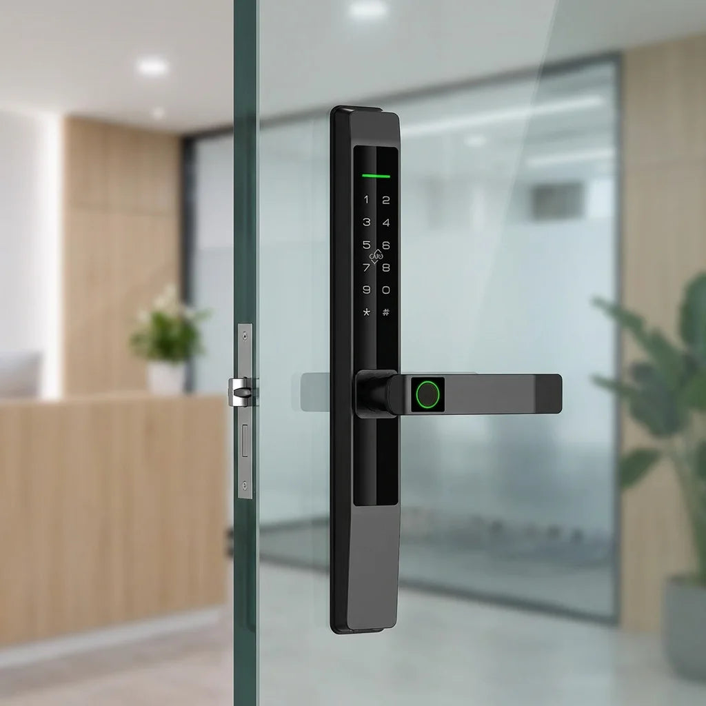 Tuya Smart Glass Door Fingerprint Lock | Factory Direct | Smart Electronics