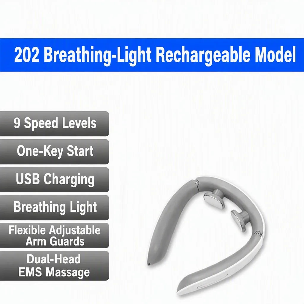 Neck Massager | Smart Pulse Electric Therapy Cervical Care - translated EN image