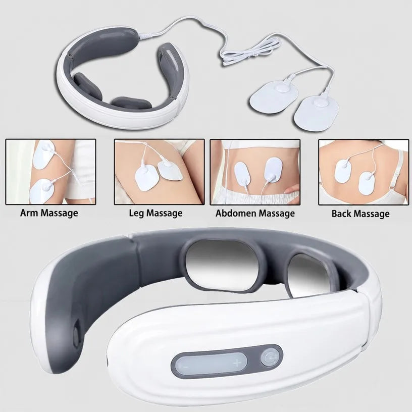 Neck Massager | Smart Pulse Electric Therapy Cervical Care - translated EN image