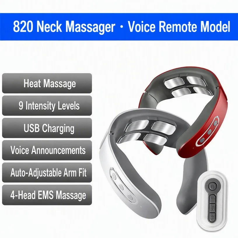 Smart pulse neck massager - alternate angle view