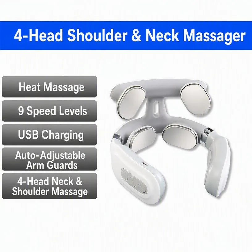 Neck Massager | Smart Pulse Electric Therapy Cervical Care - translated EN image