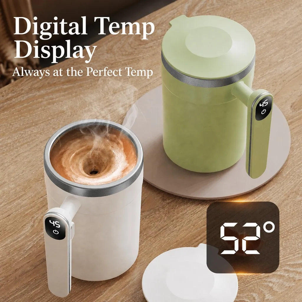 Smart Self-Stirring Mug | Automatic Magnetic Mixing Cup