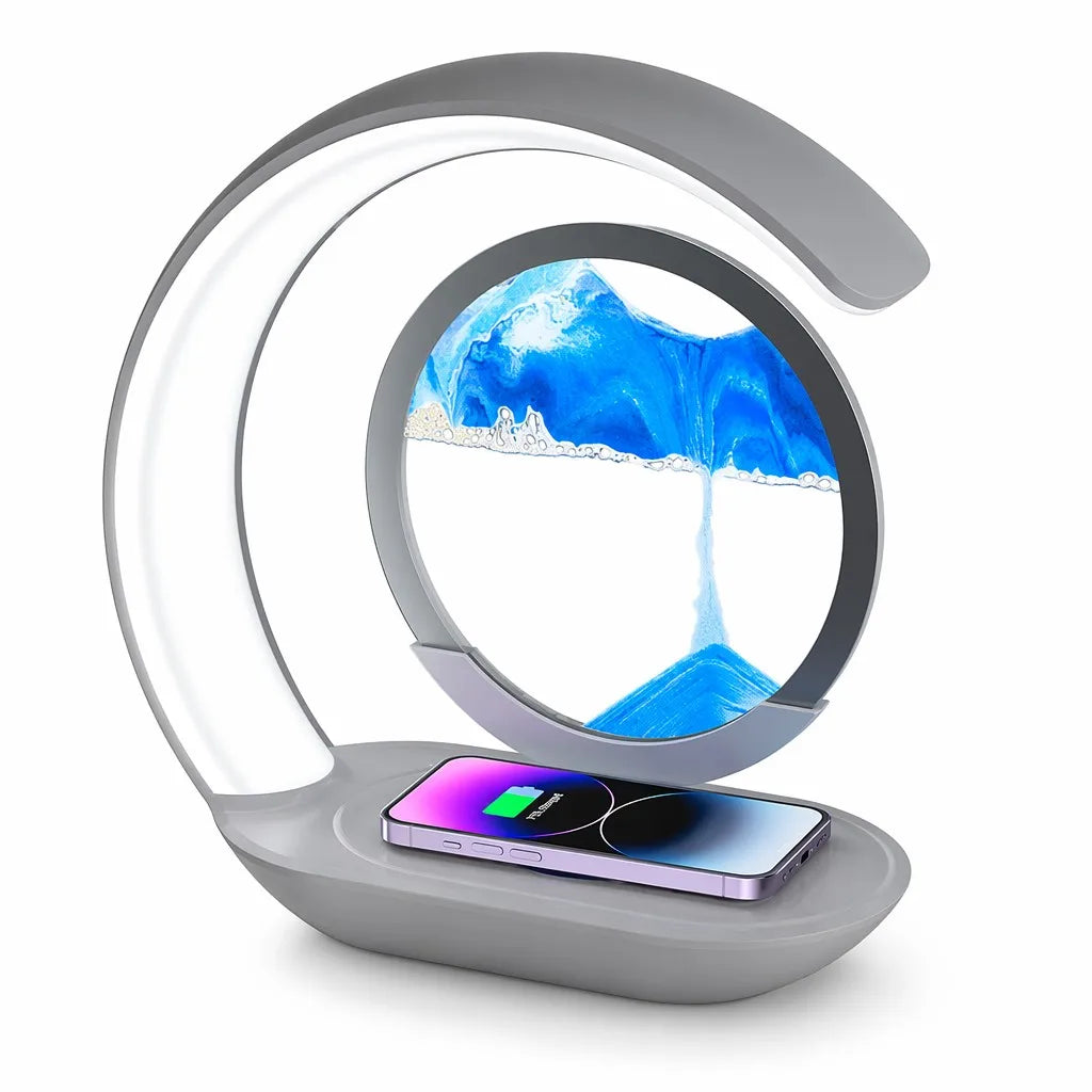 AuraGlow | Smart Wireless Charging Bedside Lamp