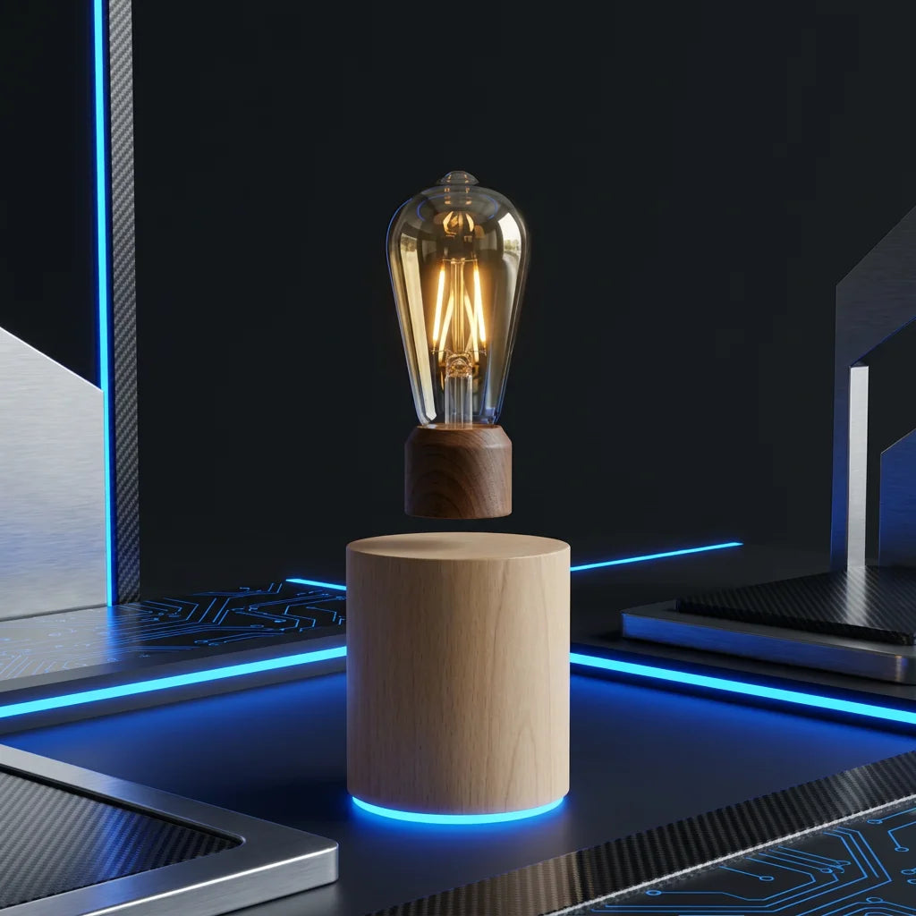 AuraSphere Digital Precision MagLev Lamp | Magnetic Levitation Wireless Charging Lamp