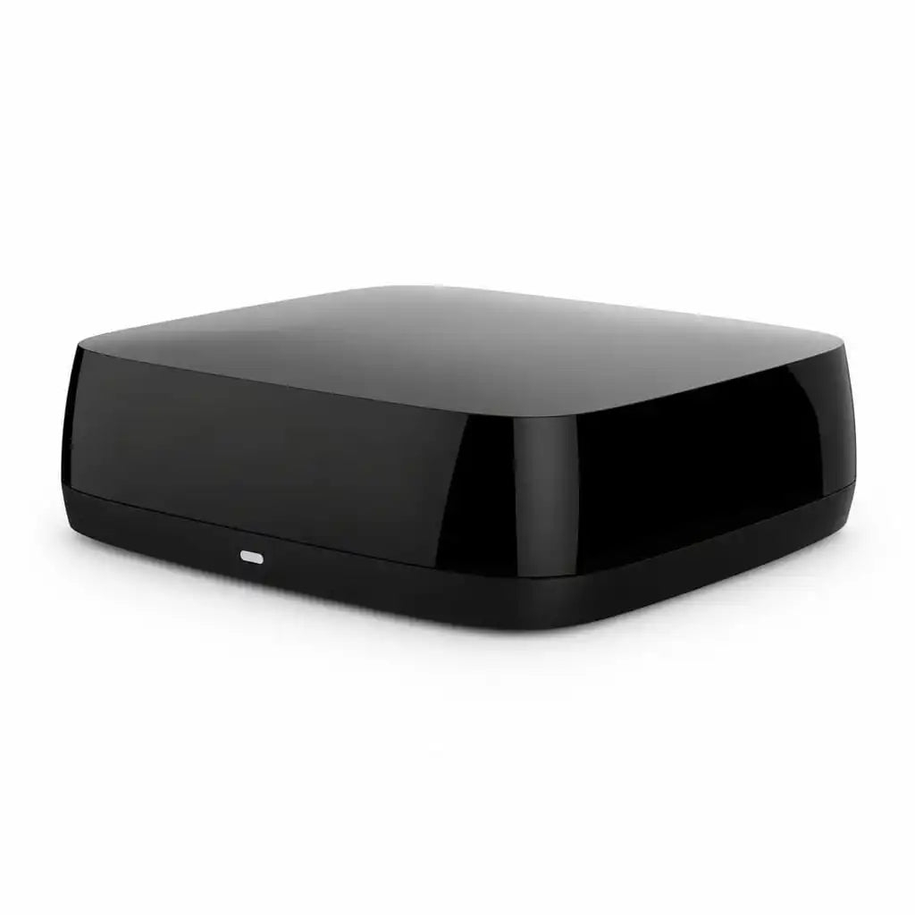 Tuya smart IR universal remote hub on white background
