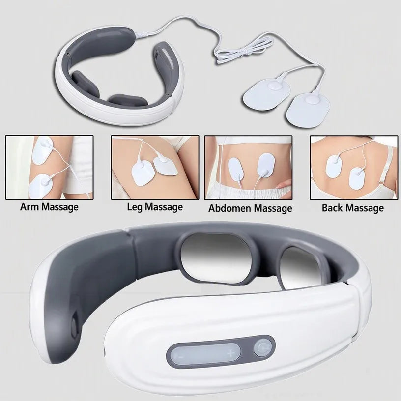 Neck Massager | Smart Pulse Electric Therapy Cervical Care - translated EN image