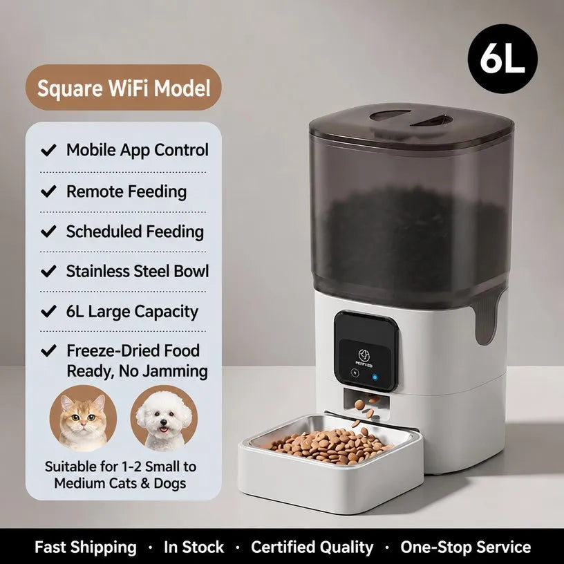 6L WiFi Smart Automatic Pet Feeder