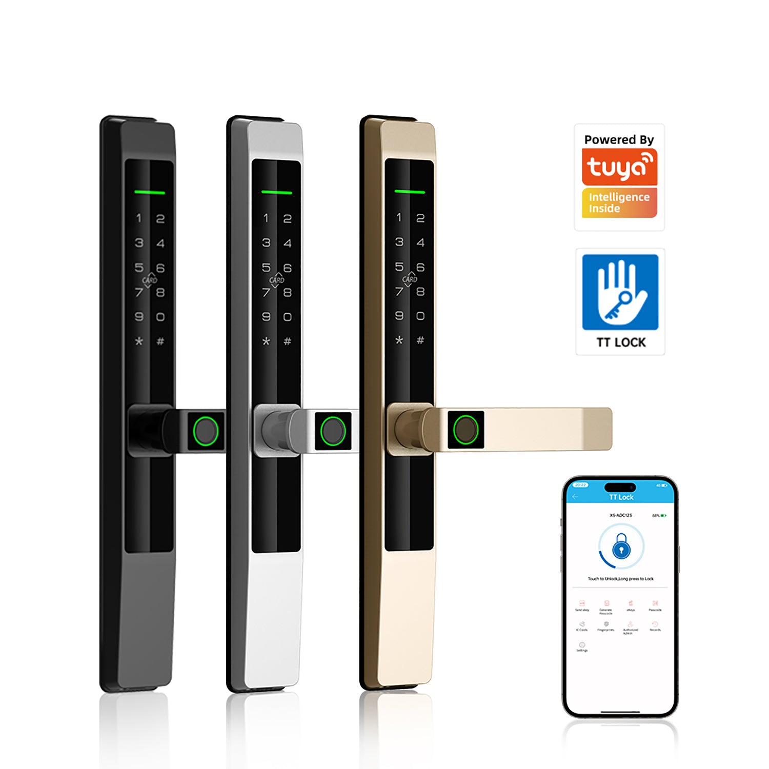 Tuya Smart Glass Door Fingerprint Lock | Factory Direct | Smart Electronics