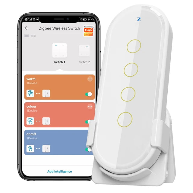Tuya Zigbee Wireless 4-Gang Smart Scene Switch (12 Scene Remote Control) | Factory Direct | Smart Electronics