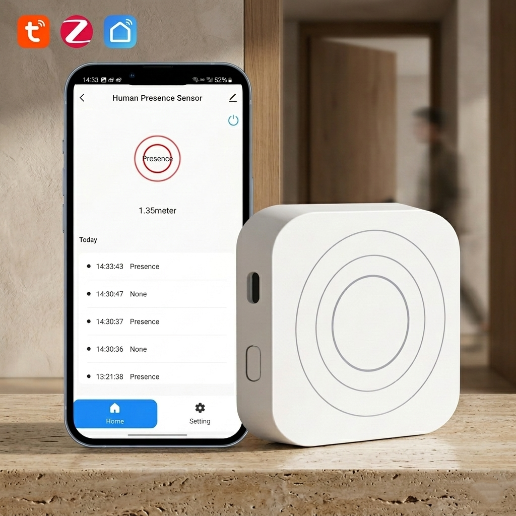 Tuya ZigBee 24G Human Presence Sensor - High-Precision Millimeter Wave Radar for Smart Home & Office | Factory Direct | Smart Electronics