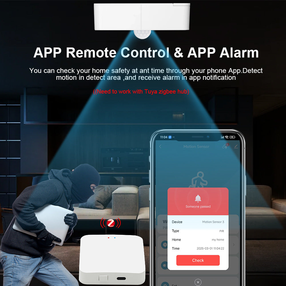 涂鸦WIFI/Zigbee红外传感器PIR人体运动传感涂鸦PIR红外报警器