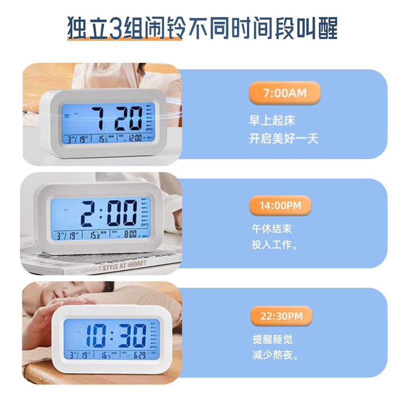 闹钟学生起床多功能智能电子表时钟儿童男女孩用跨境批发代发