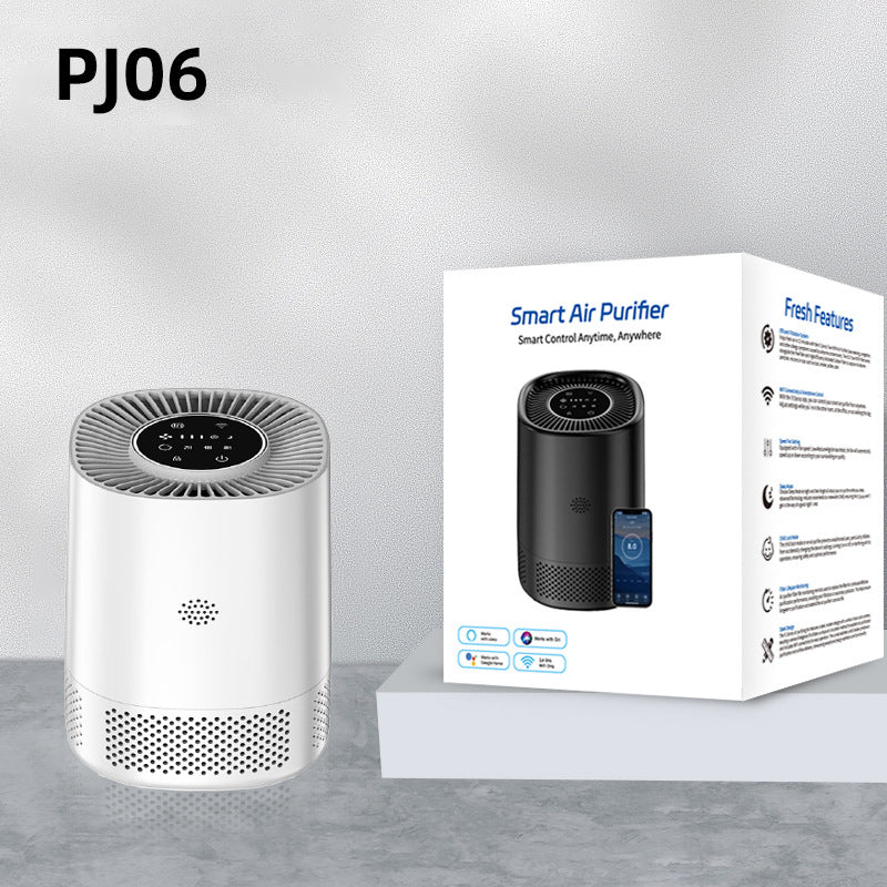 合同跨境新款空气净化器 PJ06家用桌面式触控wifi智能空气净化器