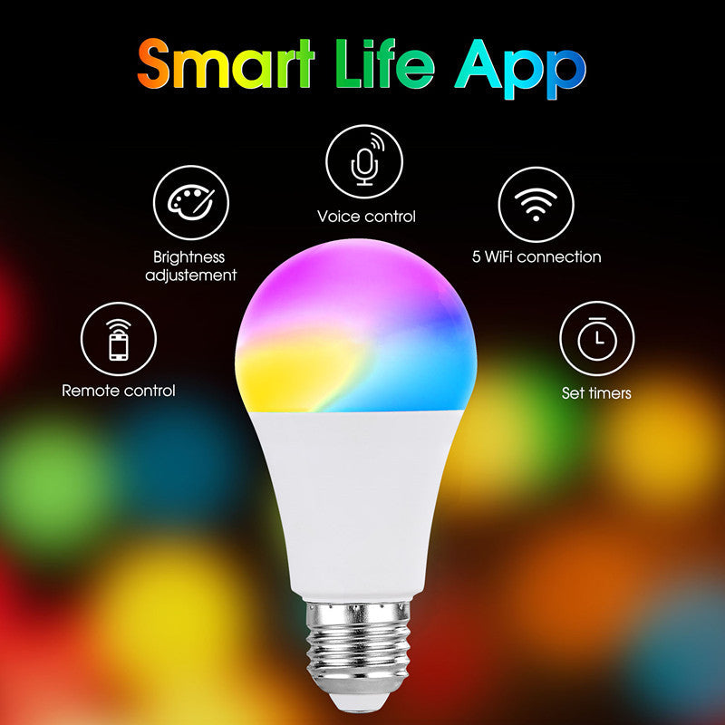 LED涂鸦wifi智能蓝牙灯泡app控制涂鸦rgb球泡变色led灯泡