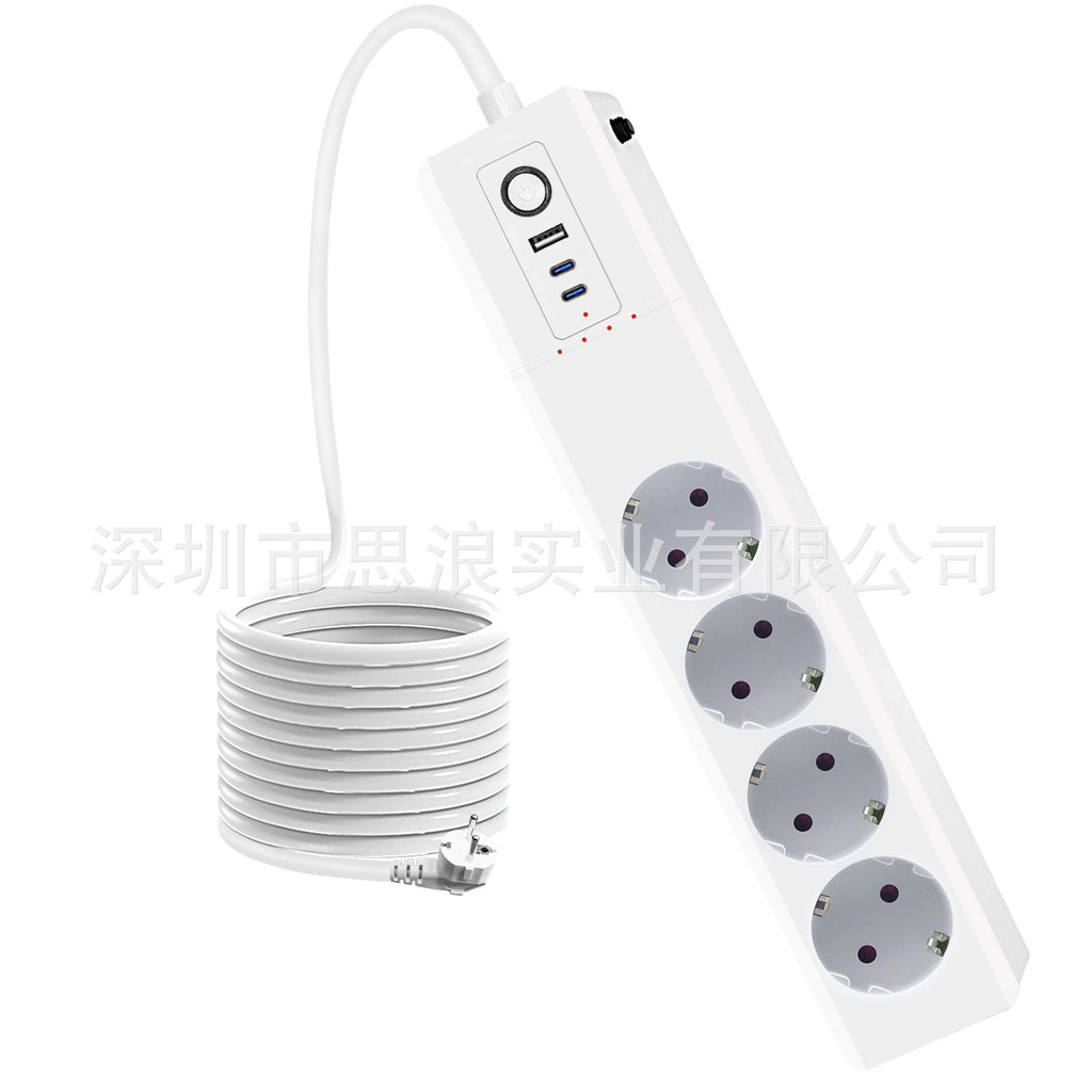 Multi-Region Smart Power Strip | Tuya WiFi Zigbee USB Timer