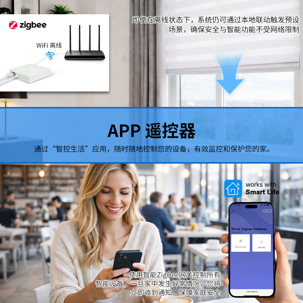 涂鸦多模网关无线zigbee网关无线蓝牙网关有线zigbee网关matter网
