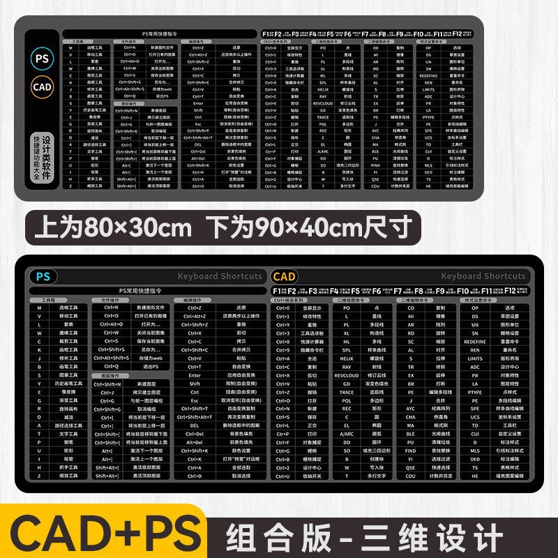 CAD Shortcut Mouse Pad