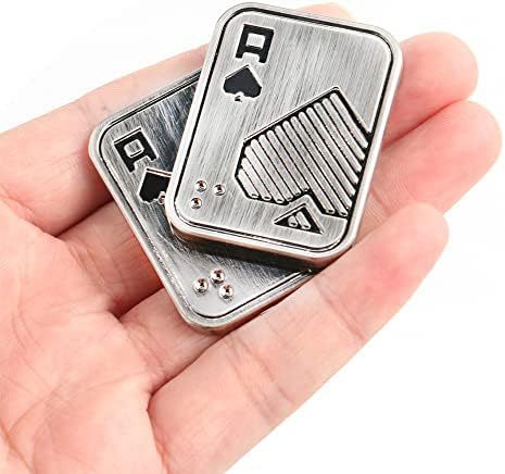 Metal Fidget Spinner | EDC Stress Relief Push Card Toy