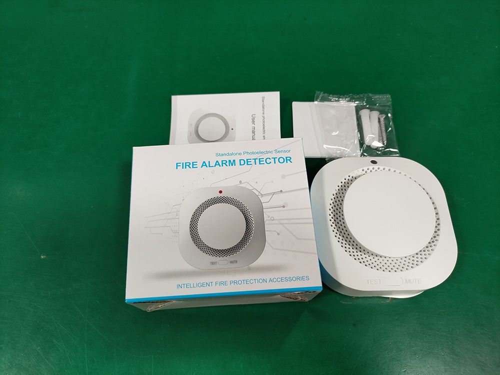 英文出口涂鸦烟感探测器WiFi zigbee家用433MHZ无线烟雾感应器