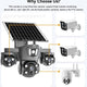 4G Solar Powered PTZ Security Camera | Outdoor Waterproof WiFi Wireless 1080P