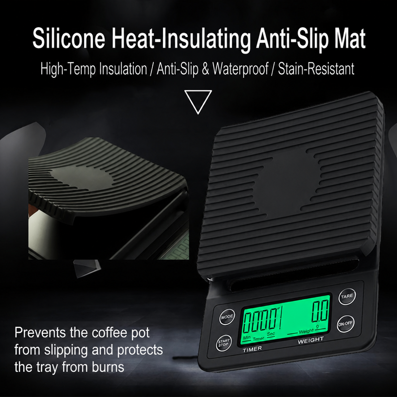 Smart Coffee Scale with Timer | Digital Pour-Over Brewing Scale