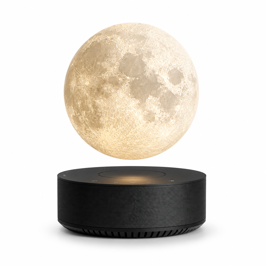 Magnetic Levitation Bluetooth Speaker | Moon Lamp Desktop Decor - view 1