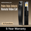 Palm Vein Smart Door Lock | 3D Face Fingerprint Tuya App