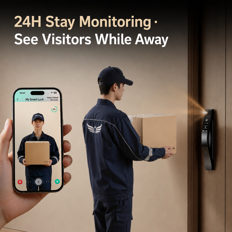 Palm Vein Smart Door Lock | 3D Face Fingerprint Tuya App