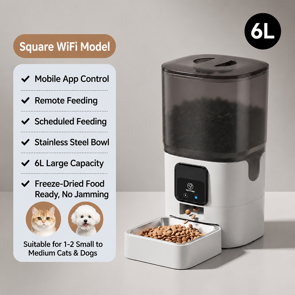 6L WiFi Smart Automatic Pet Feeder