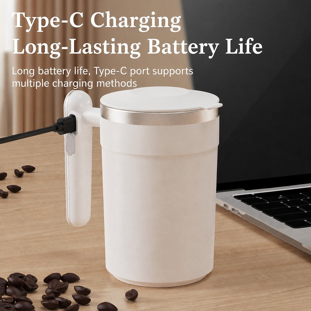 Smart Self-Stirring Mug | Automatic Magnetic Mixing Cup